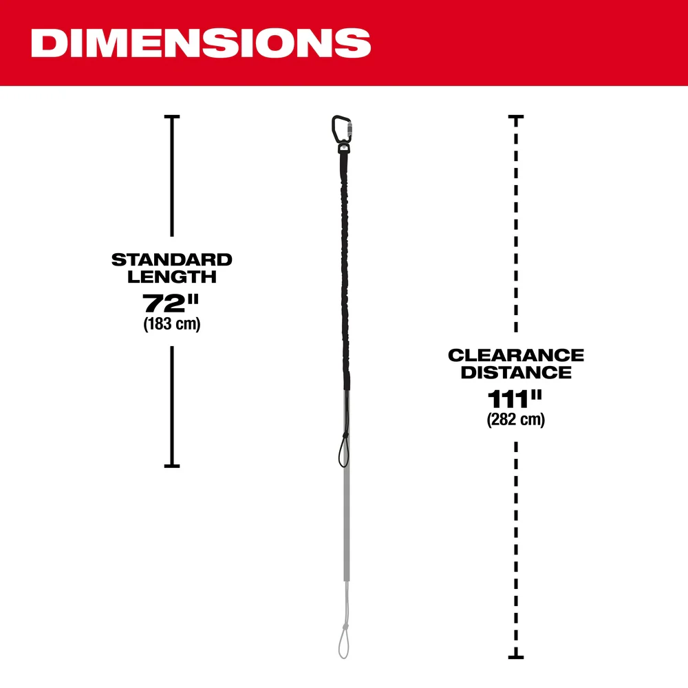 Milwaukee 15 Lbs. 72" Extended Reach Locking Tool Lanyard - Image 3