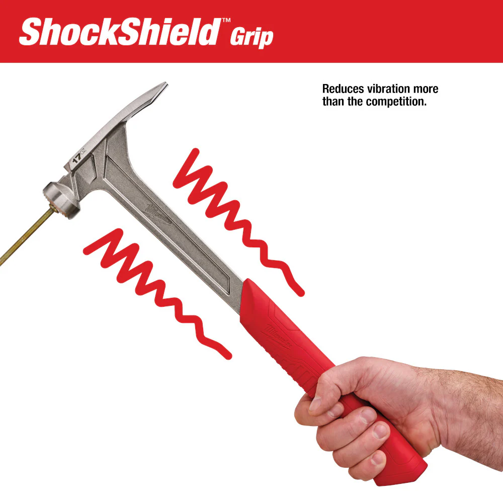 Milwaukee 17 oz Milled Face Framing Hammer - Image 5