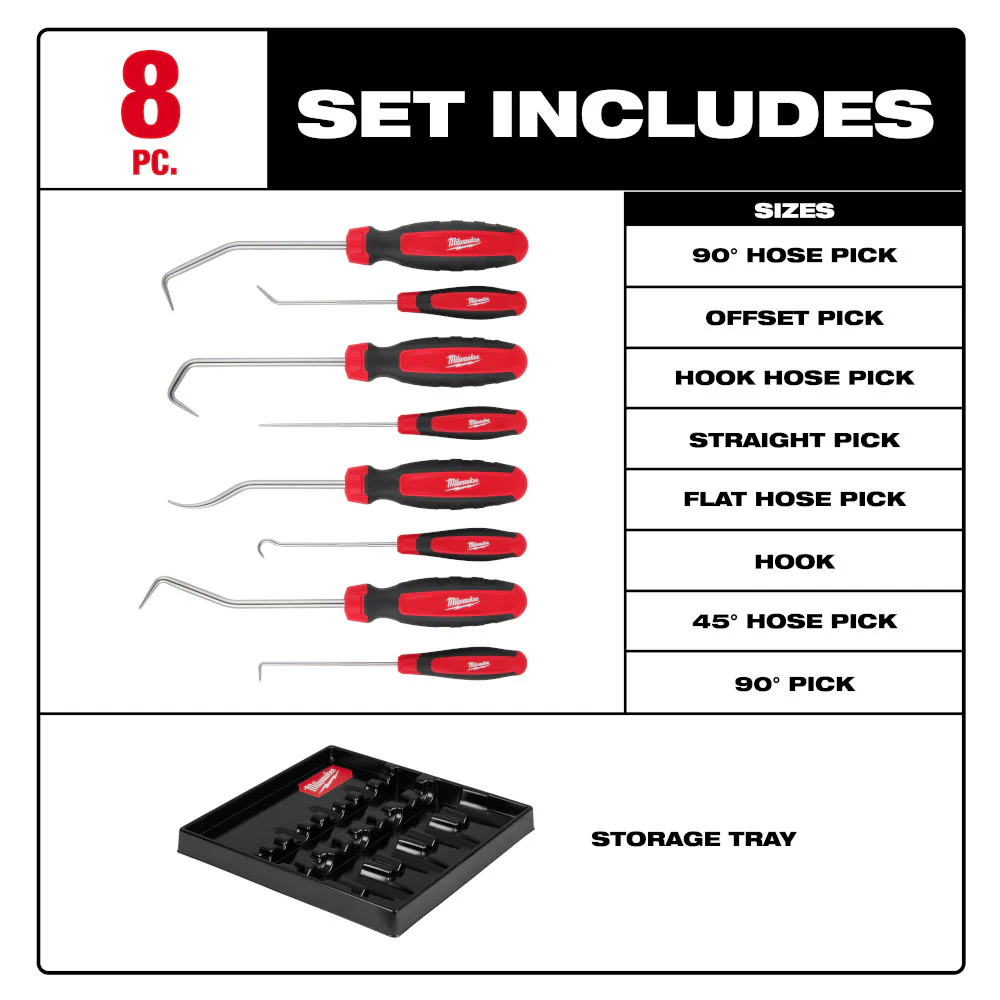 Milwaukee 8 pc. Hook & Pick Set - Image 3