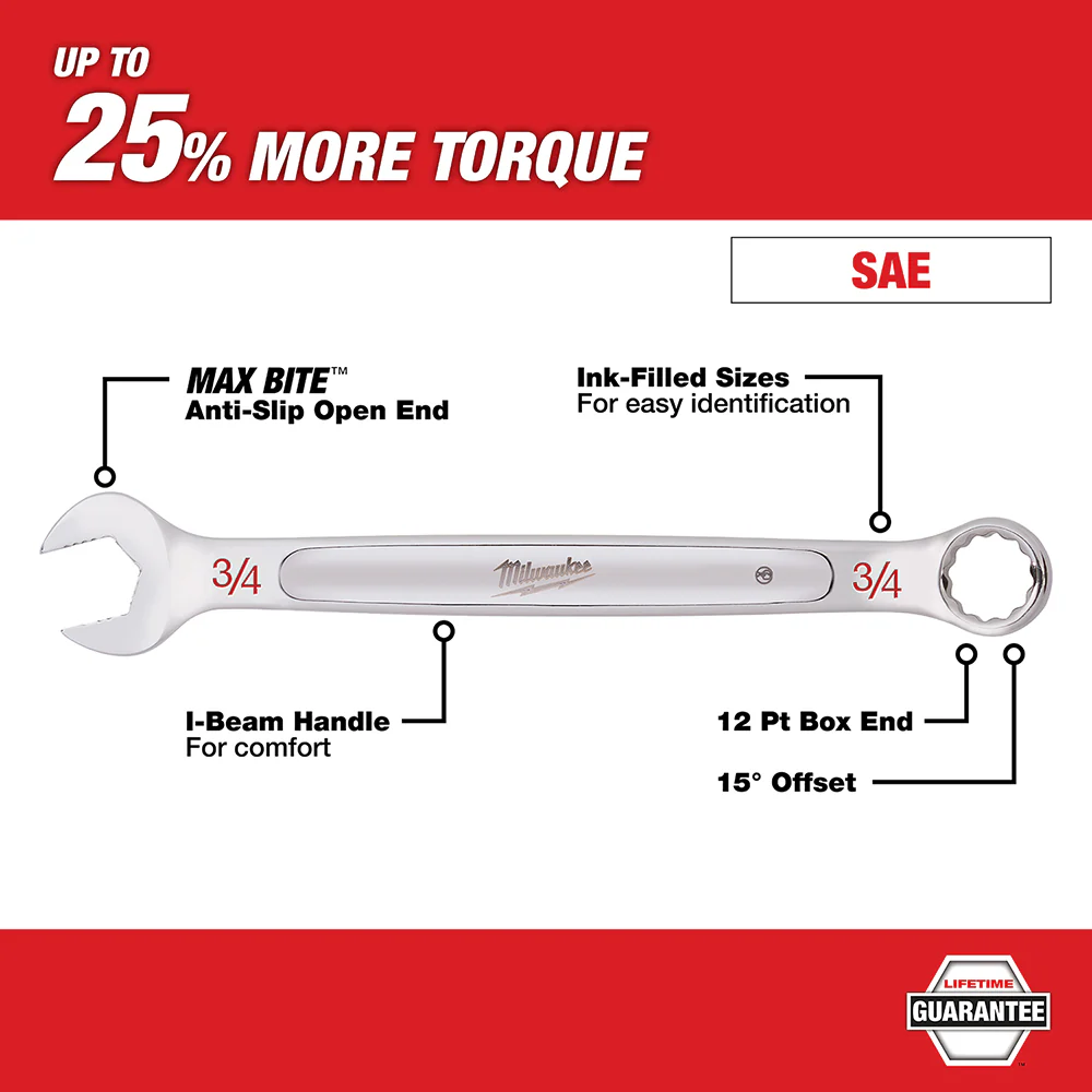 Milwaukee 7-Piece Combination Wrench Set - SAE - Image 3