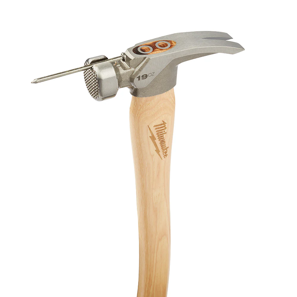 Milwaukee 19oz. Milled Face Hickory Wood Framing Hammer - Image 6