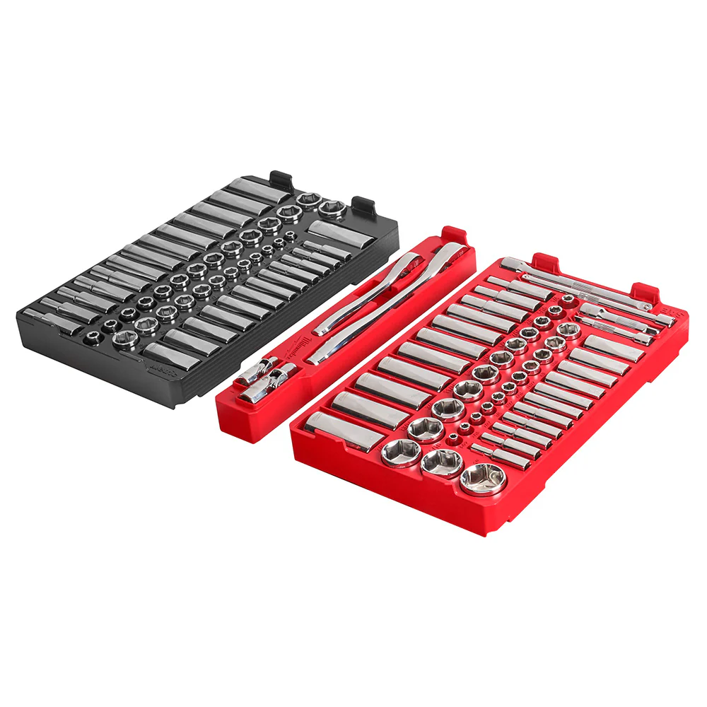 Milwaukee PACKOUT 3/8" 32PC Ratchet & Socket Set Tray - Metric - Image 3
