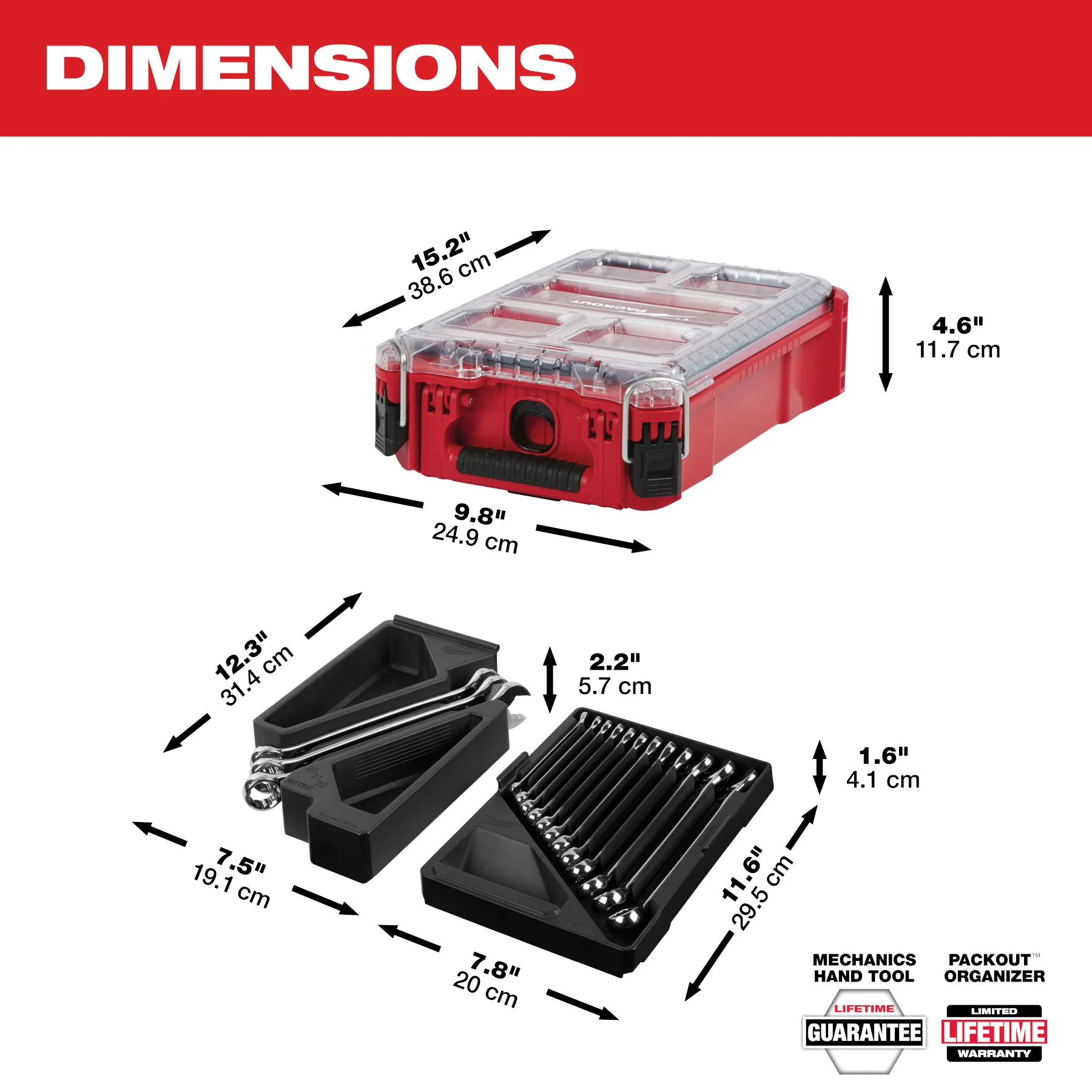 Milwaukee 15 pc. Metric Combination Wrench Set w/ PACKOUT™ Compact Organizer - Image 11