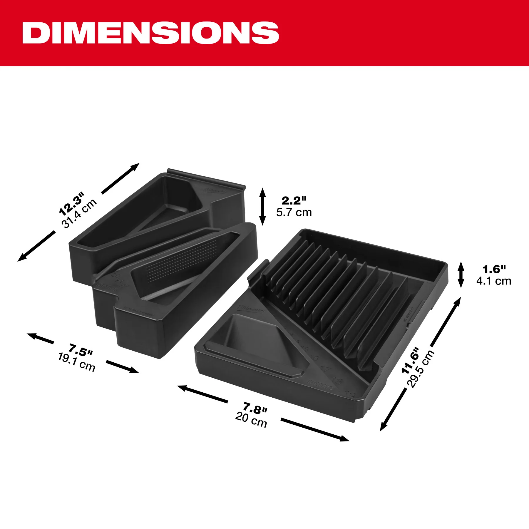 Milwaukee 15 pc. Metric Combination Wrench Trays - Image 2