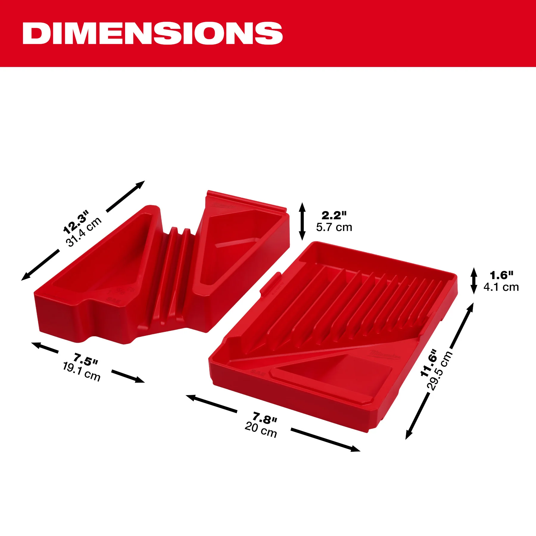 Milwaukee 15 pc. SAE Combination Wrench Trays - Image 2