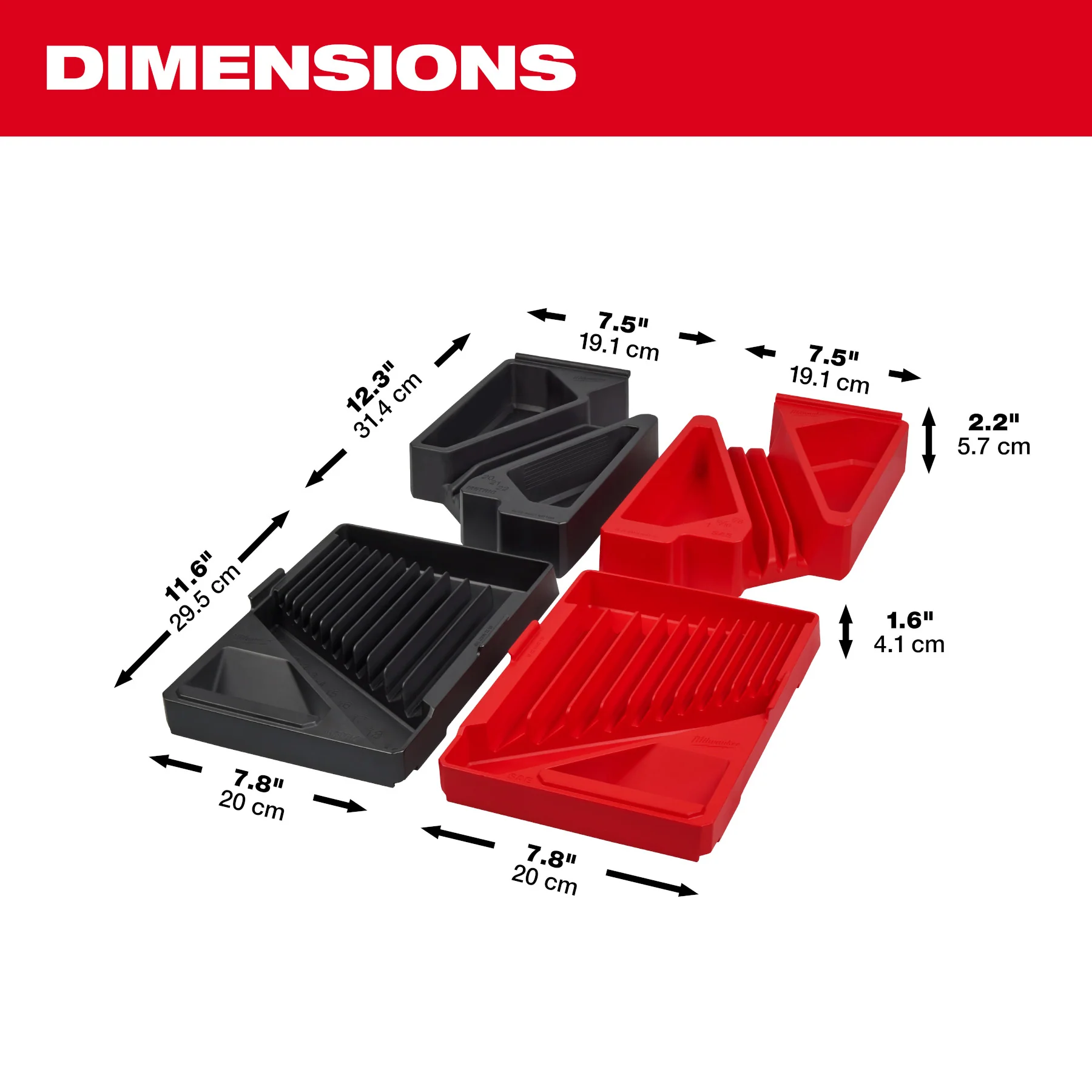 Milwaukee 30 pc. Metric & SAE Combination Wrench Trays - Image 2
