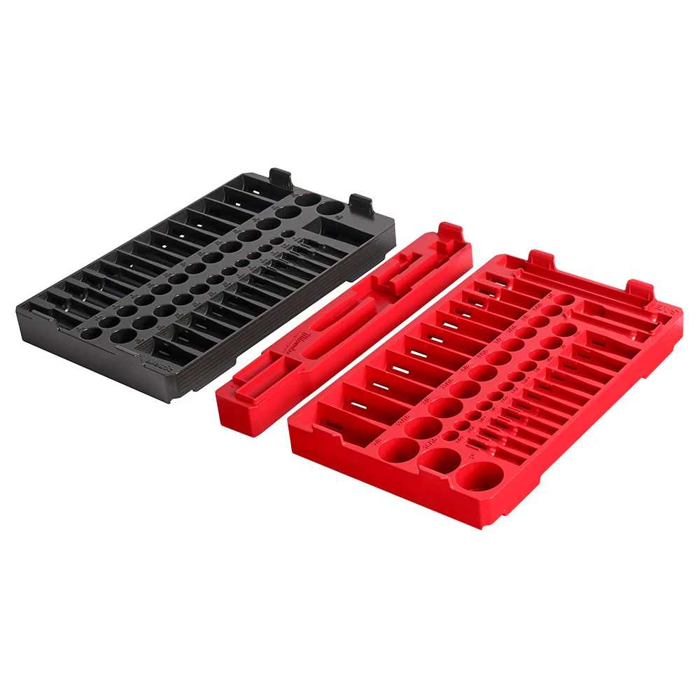 Milwaukee PACKOUT 1/4" & 3/8" 106PC Ratchet and Socket Set Tray - SAE & Metric