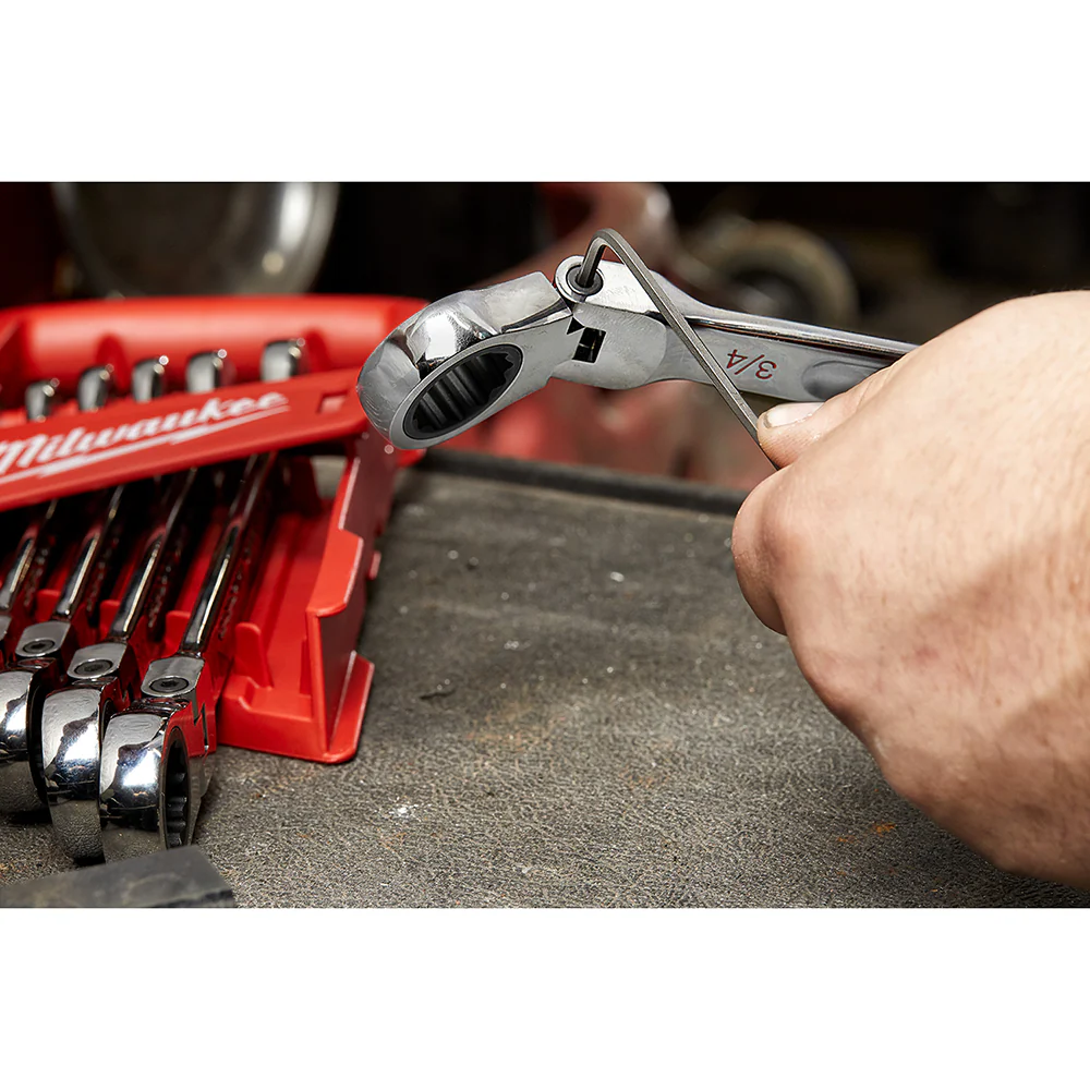 Milwaukee 15 pc. Metric Flex Head Ratcheting Combination Wrench Set - Image 8