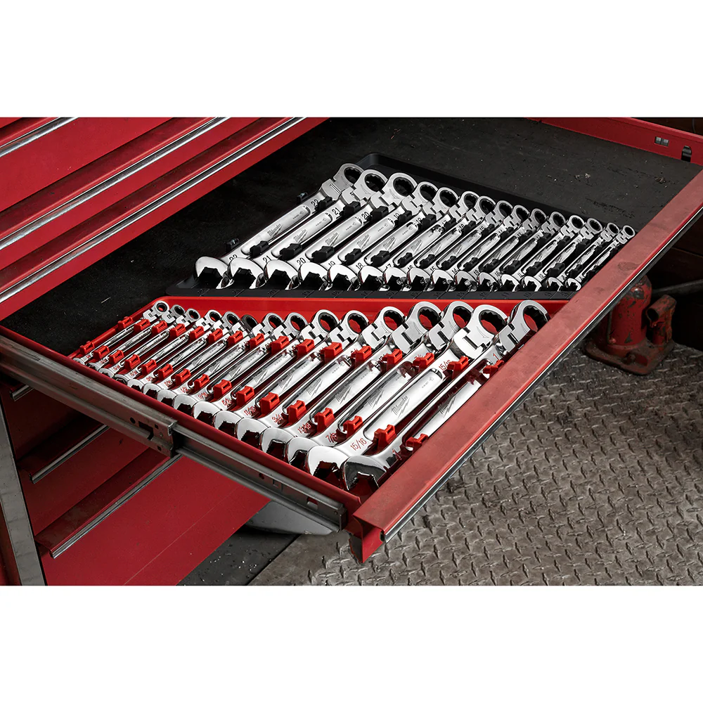 Milwaukee 15 pc. Metric Flex Head Ratcheting Combination Wrench Set - Image 9