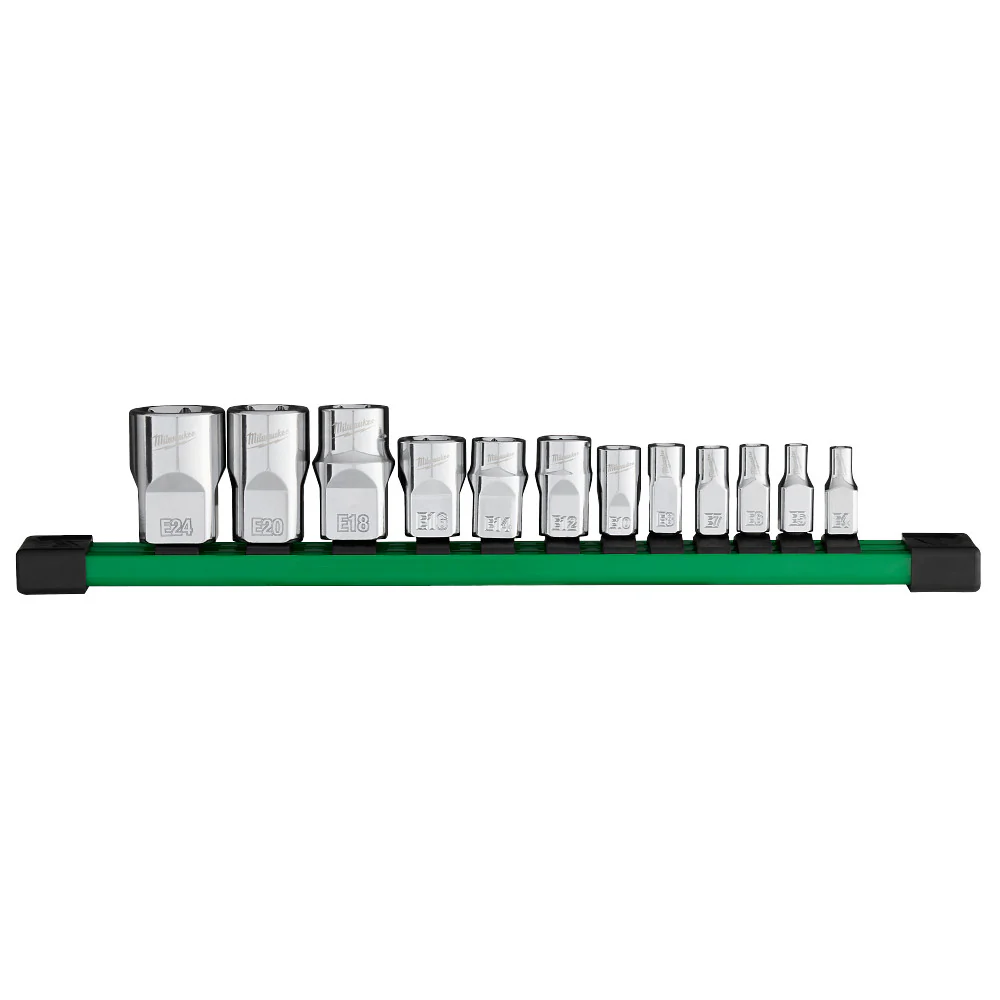 Milwaukee 12 pc. External TORX® Socket Set (1/4", 3/8", 1/2" Drive)