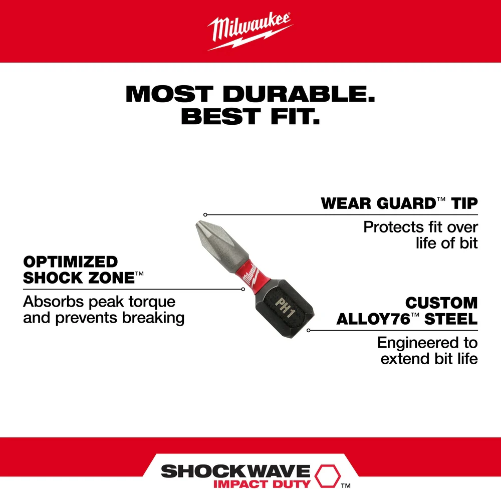 Milwaukee SHOCKWAVE Impact Duty Driver Bit Set - 13 pc. - Image 4