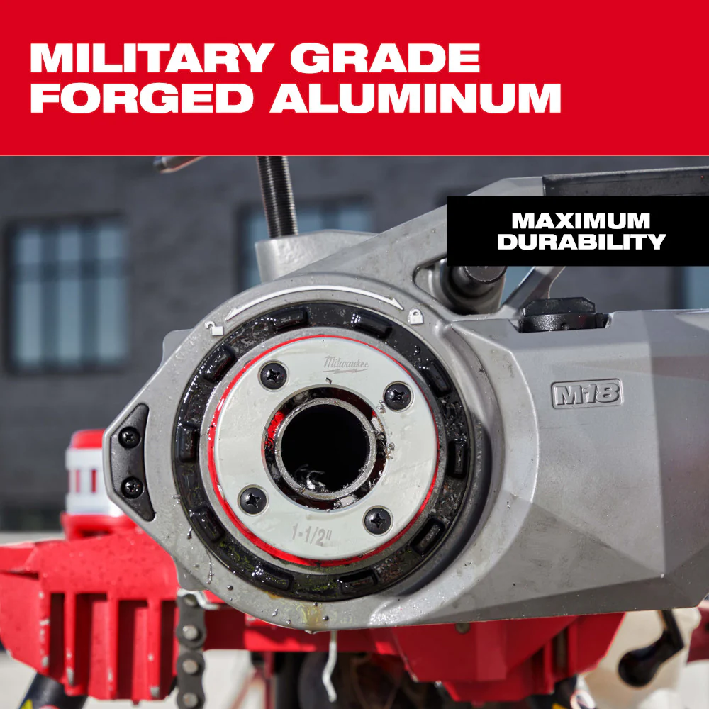 Milwaukee 1/2"-2" HIGH SPEED NPT Portable Pipe Threading Forged Aluminum Die Head Kit - Image 6