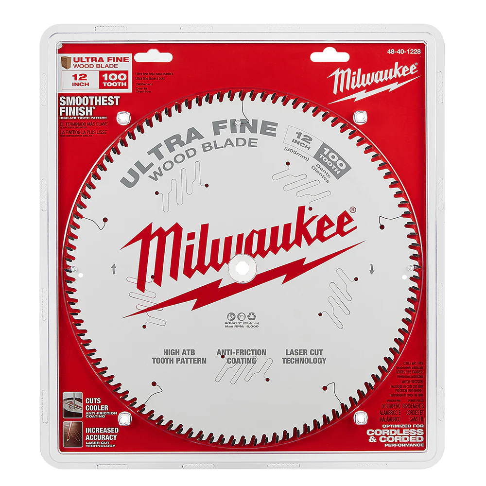 Milwaukee 12" x 100T Ultra Fine Finish Circular Saw Blade - Image 6