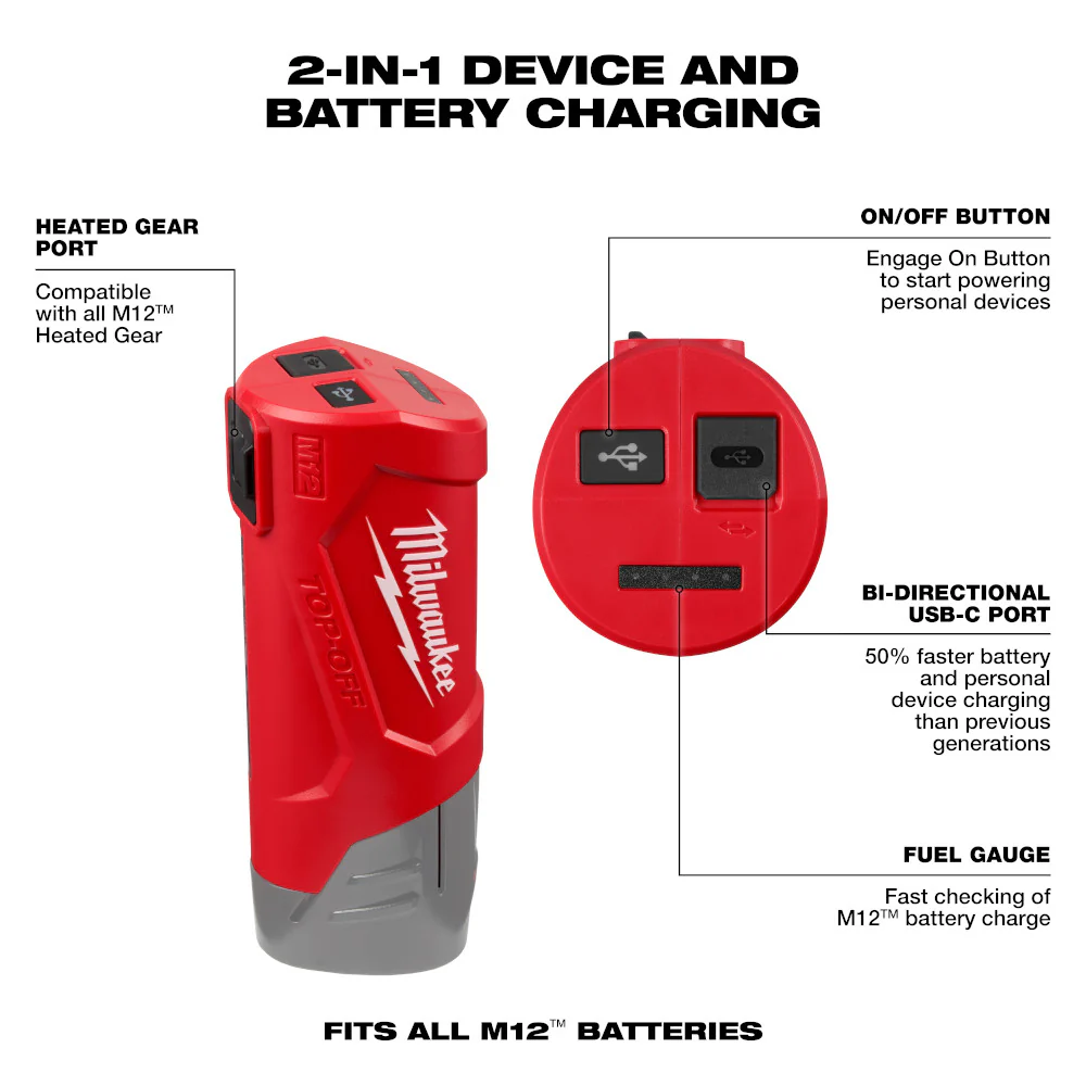 Milwaukee M12™ TOP-OFF™ Power Supply and Charger - Image 3