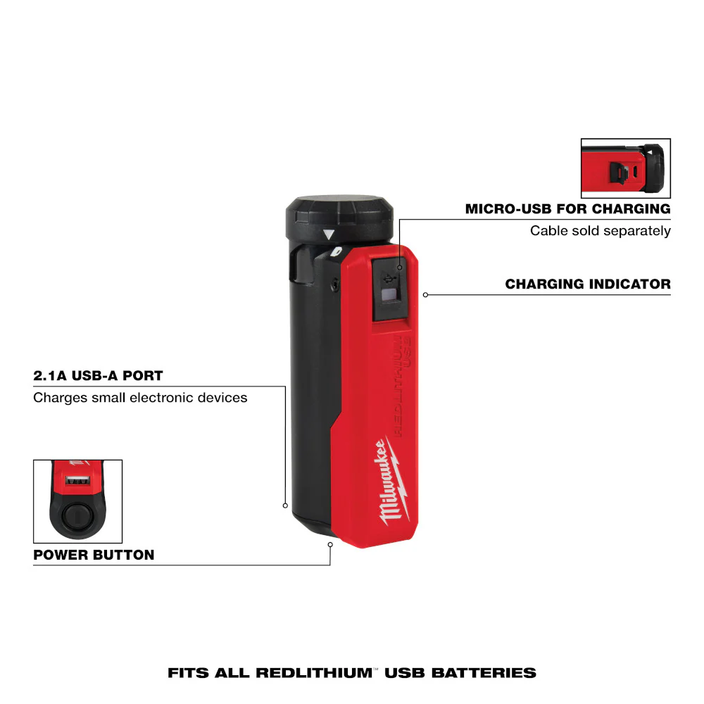 Milwaukee REDLITHIUM USB Charger & Portable Power Source Kit - Image 5