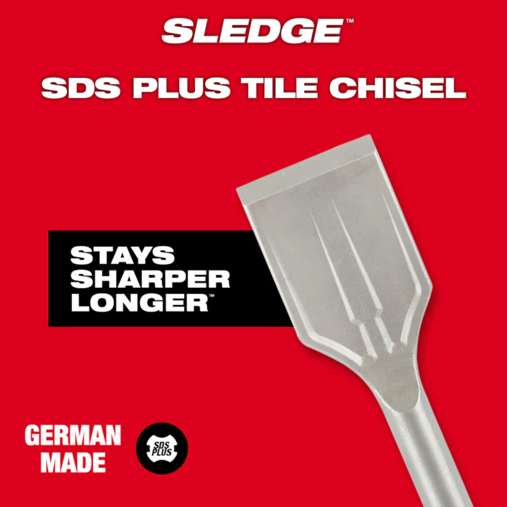 Milwaukee SDS Plus SLEDGE™ Tile Chisel - 1-7/8" x 9-1/2" - Image 6