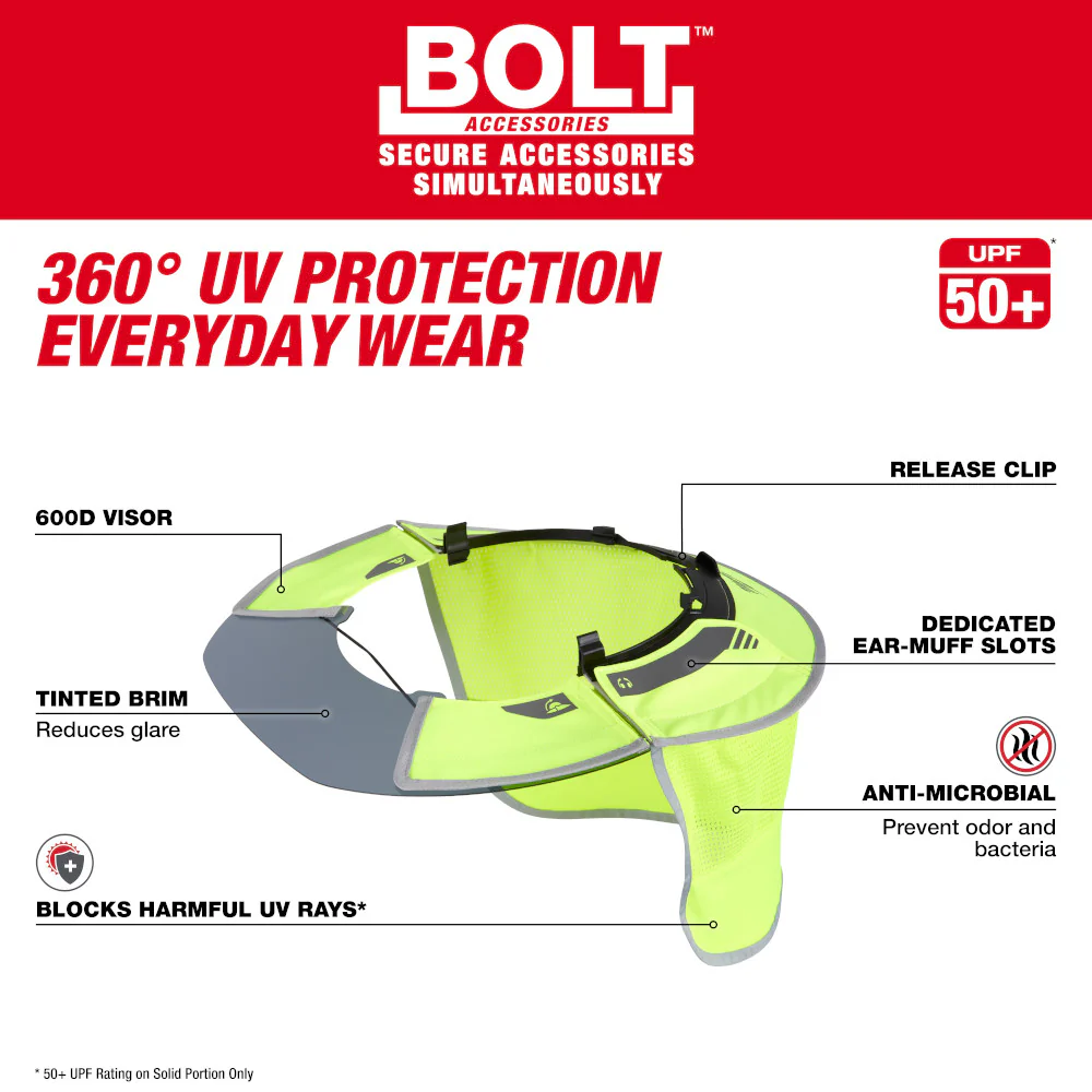 Milwaukee BOLT™ Sun Visor With Sunshade - Image 4