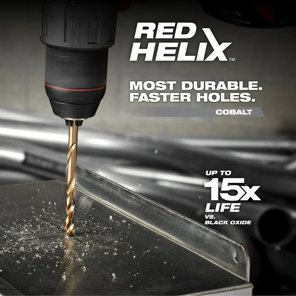 Milwaukee RED HELIX Cobalt Drill Bit Set - 29 Piece - Image 6
