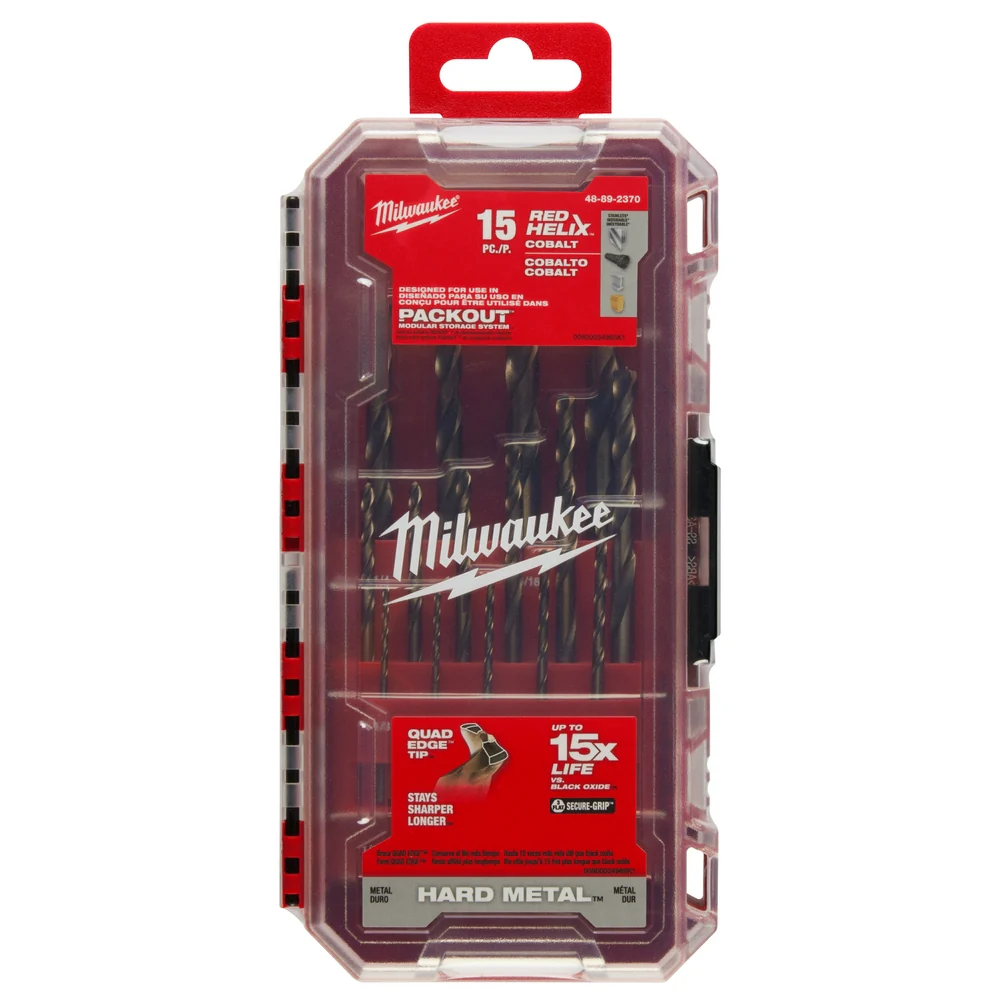 Milwaukee RED HELIX Cobalt Drill Bit Set - 15 pc. - Image 12
