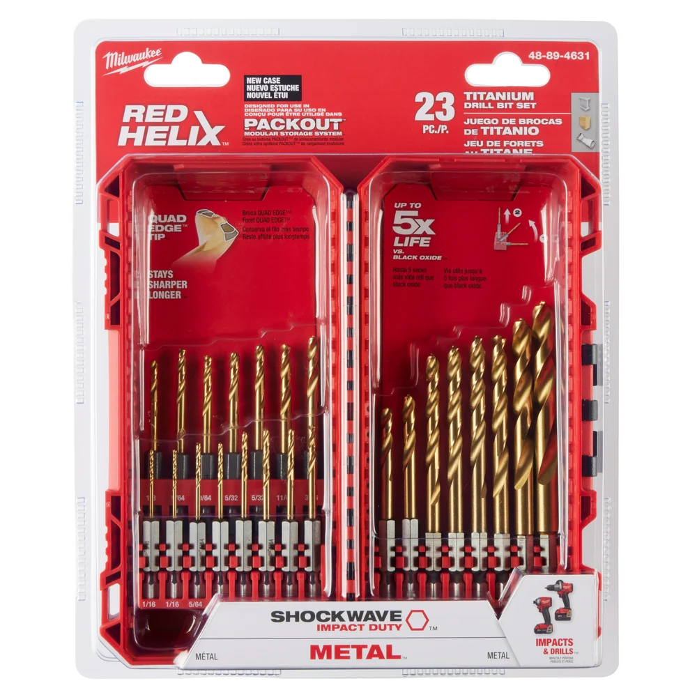 Milwaukee SHOCKWAVE Impact Duty RED HELIX Titanium Drill Bit Set - 23 pc. - Image 12