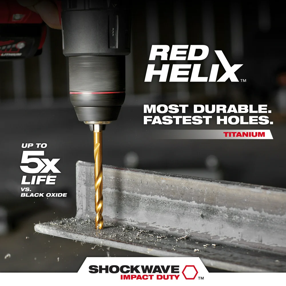Milwaukee SHOCKWAVE Impact Duty RED HELIX Titanium Drill Bit Set - 23 pc. - Image 6