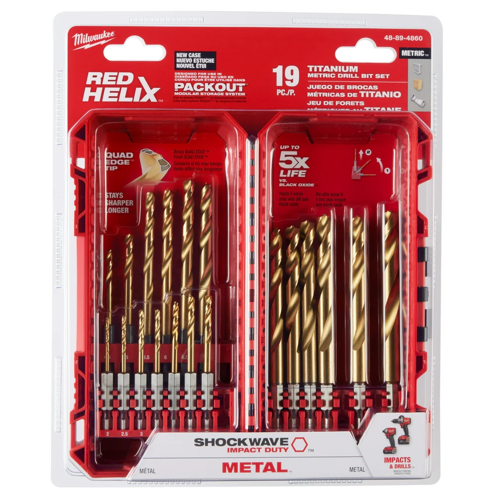Milwaukee SHOCKWAVE RED HELIX Titanium Drill Bit Set (Metric) - 19 pc. - Image 12
