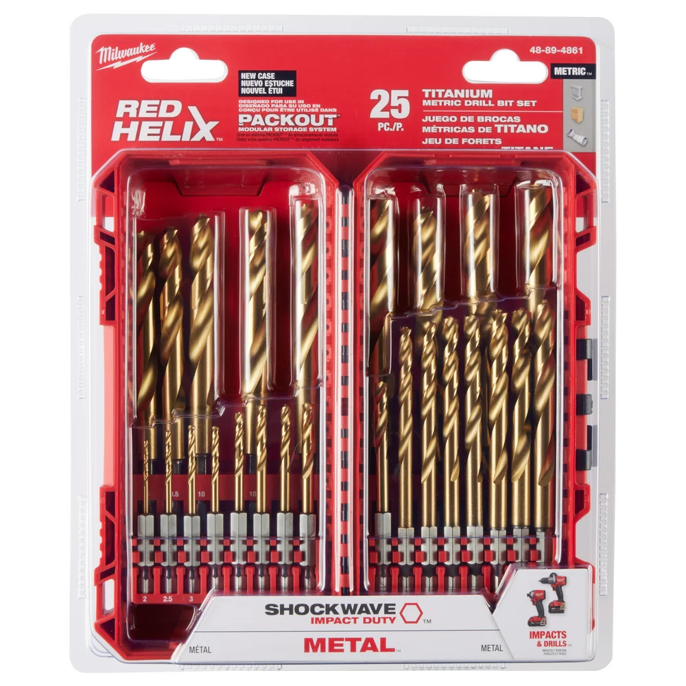 Milwaukee SHOCKWAVE RED HELIX Titanium Drill Bit Set (Metric) - 25 pc. - Image 12