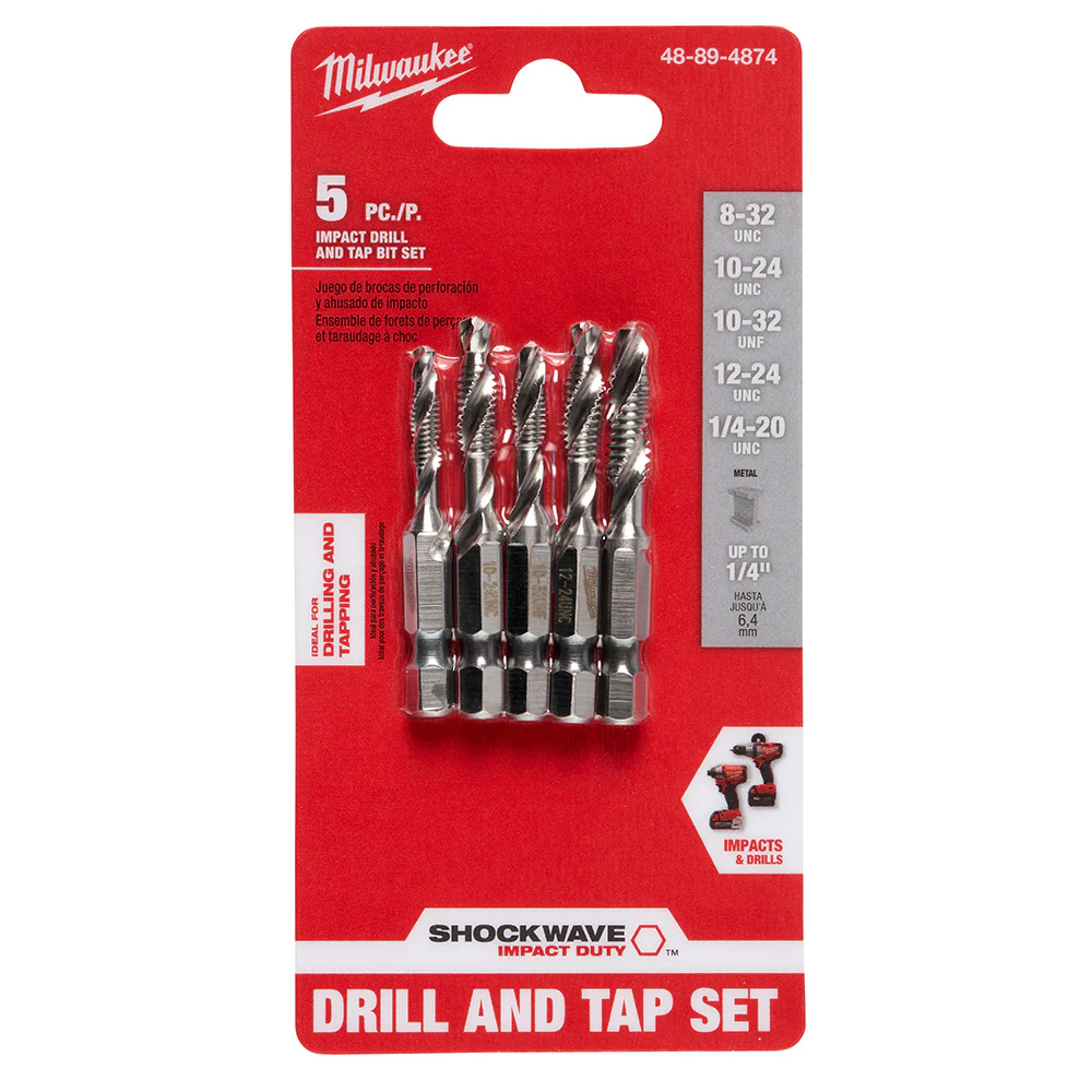 Milwaukee SHOCKWAVE™ 5 pc. SAE Impact Drill Tap Set - Image 7