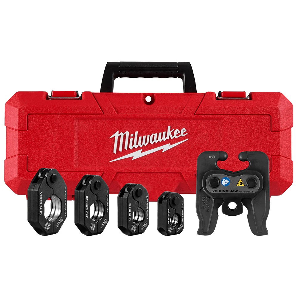 Milwaukee 1/2" - 1-1/4" CTS-V Pivoting Press Ring Kit For M12 FORCE LOGIC Press Tools