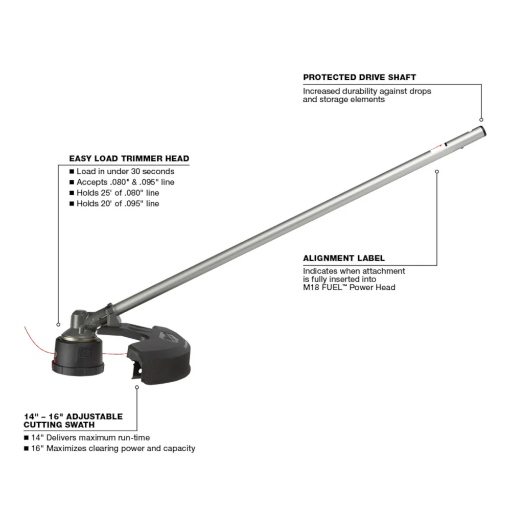 Milwaukee M18 FUEL QUIK-LOK String Trimmer Attachment - Image 3