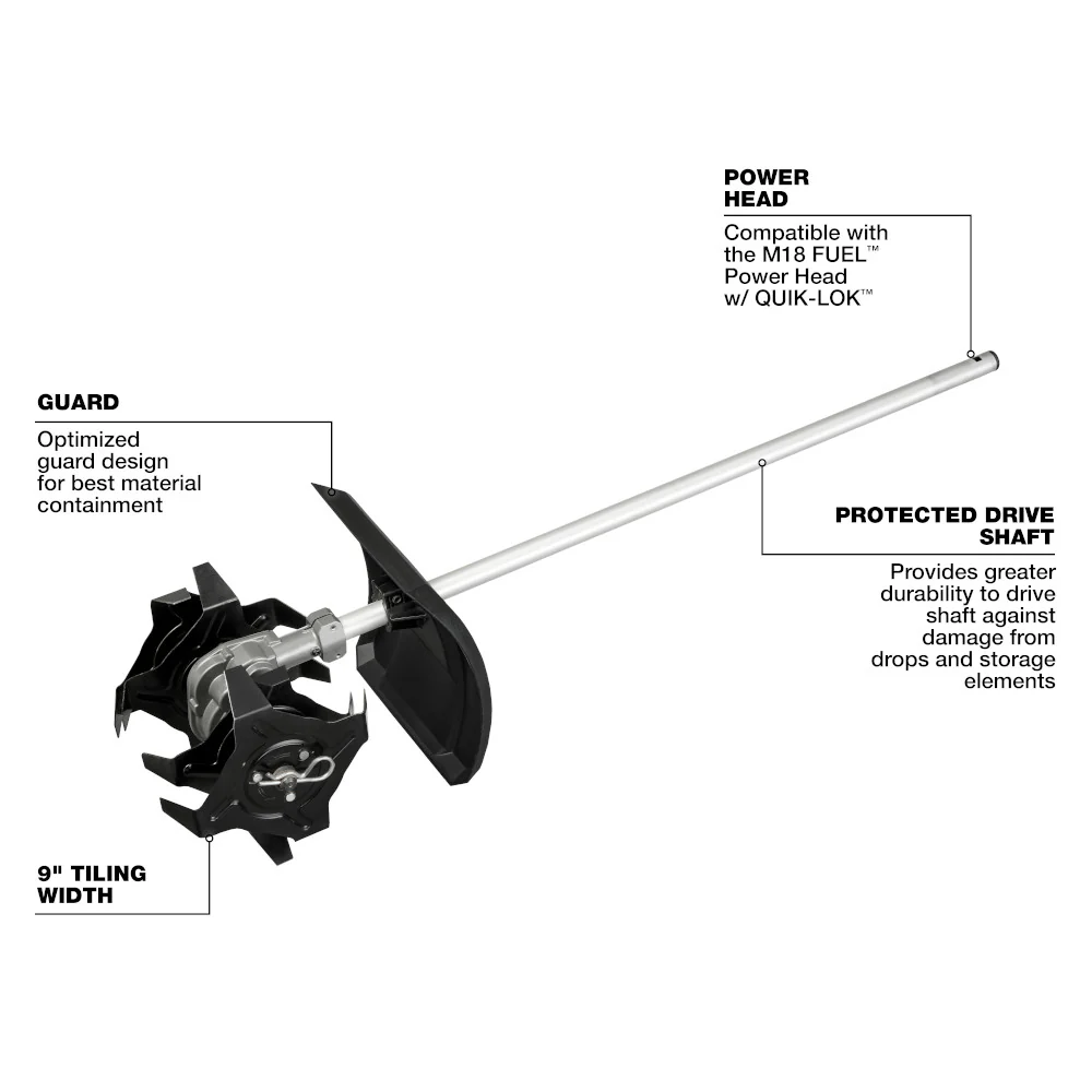 Milwaukee M18 FUEL™ QUIK-LOK™ Cultivator Attachment - Image 4