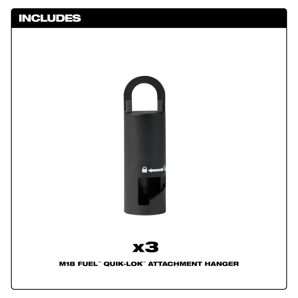 Milwaukee M18 FUEL QUIK-LOK Attachment Hanger - 3 Pack - Image 2