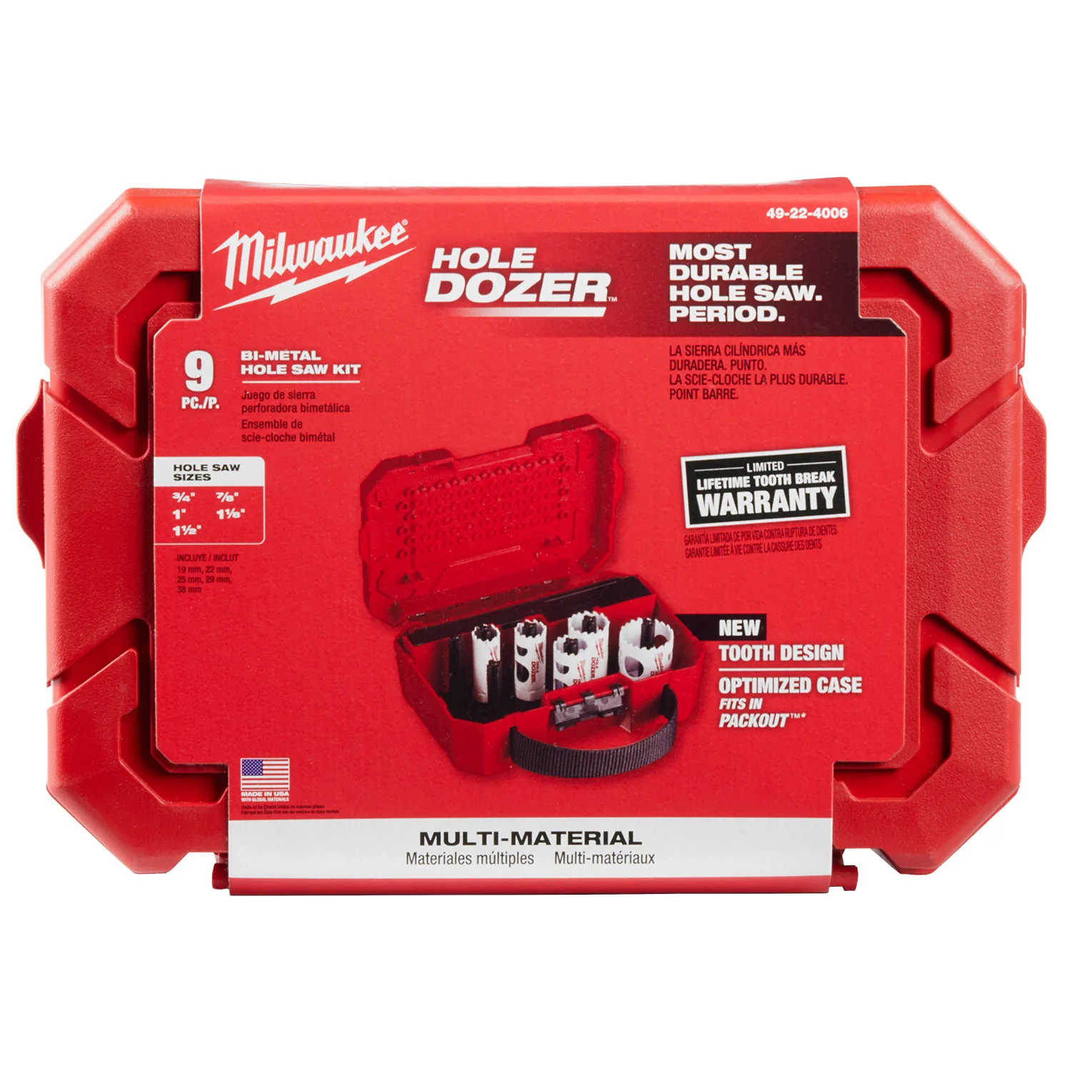 Milwaukee 9 pc. HOLE DOZER™ General-Purpose Hole Saw Kit - Image 2