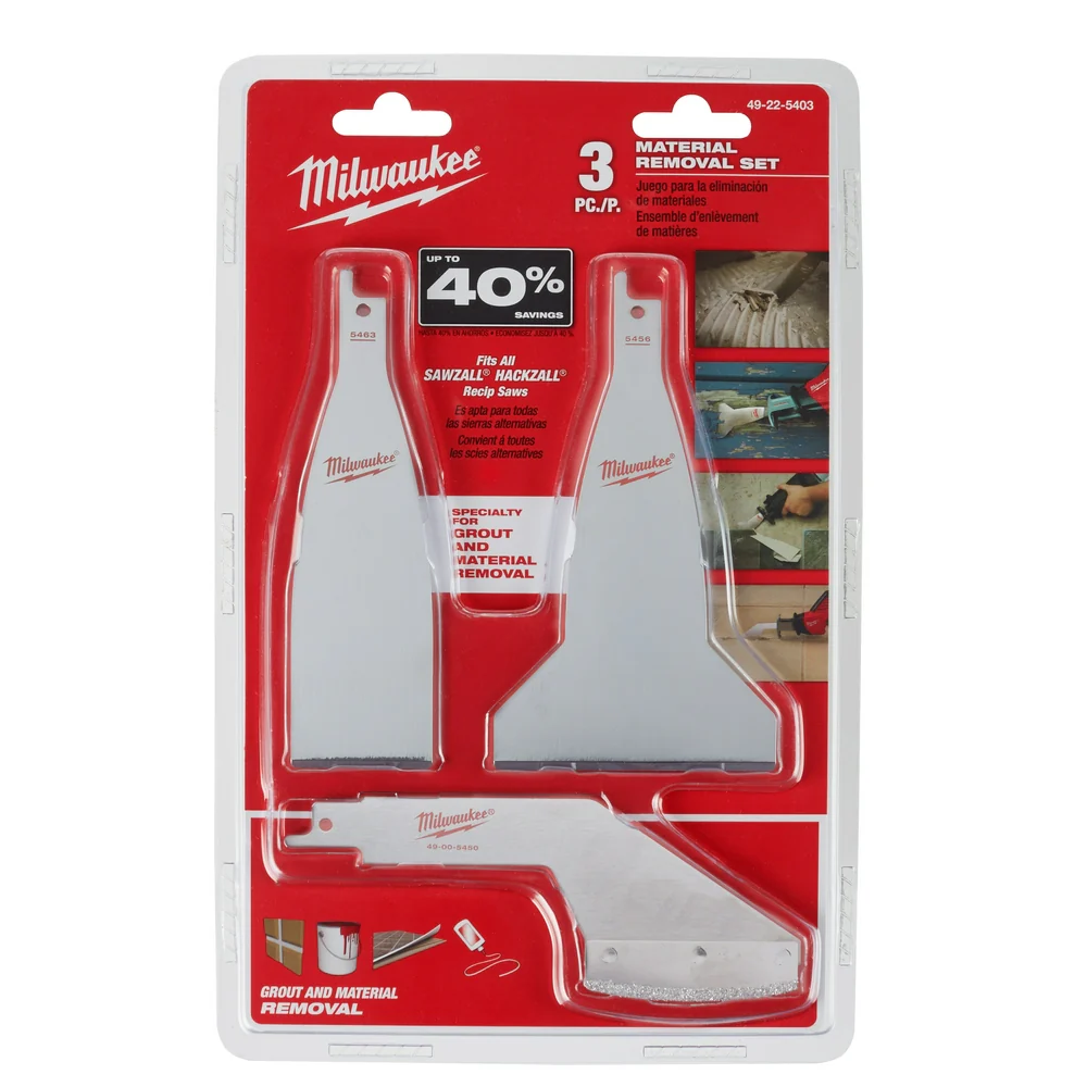 Milwaukee Material Removal Blade Set - 3 Piece - Image 7