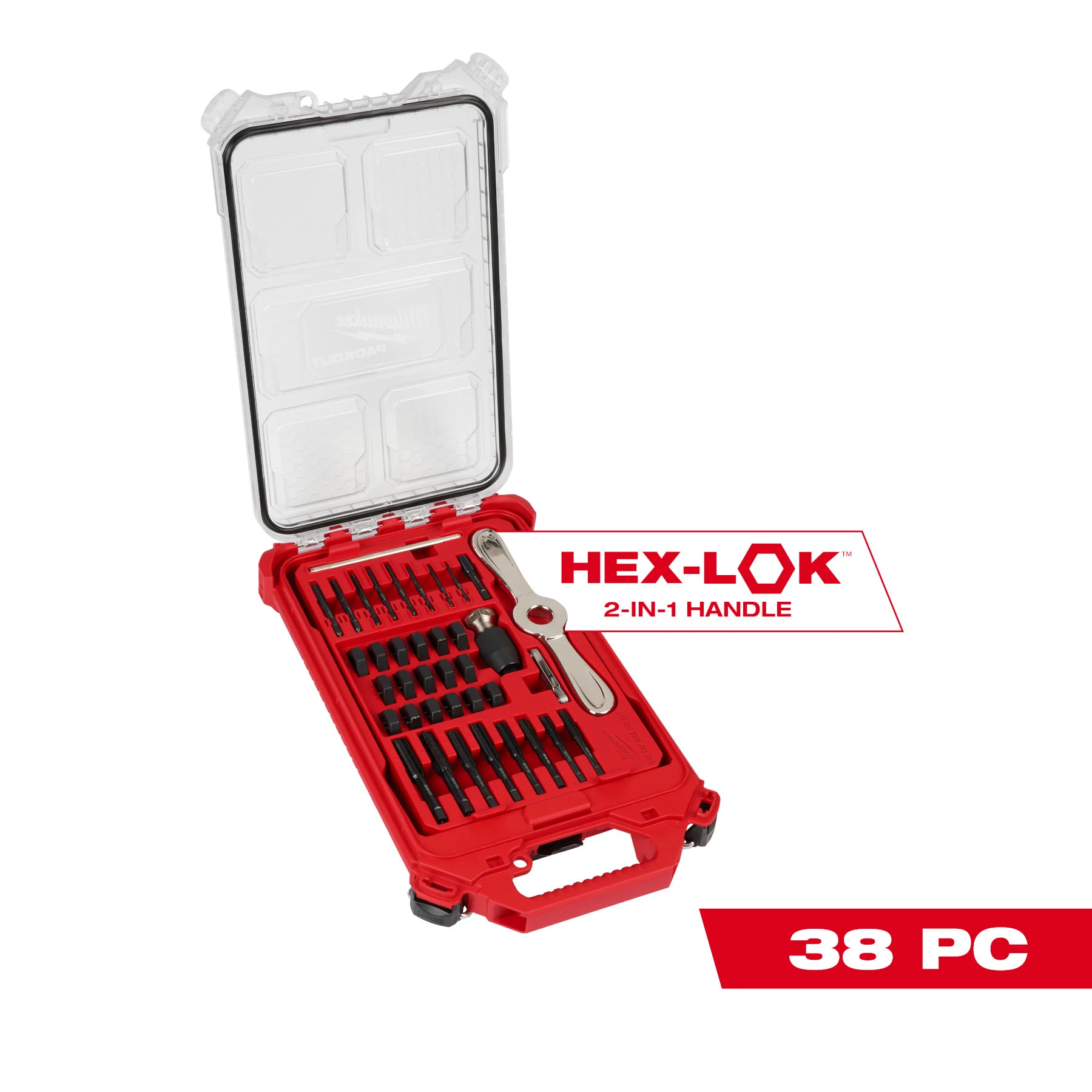 Milwaukee 38 pc. SAE Tap & Die PACKOUT™ Set w/ Hex-LOK™ 2-in-1 Handle - Image 5
