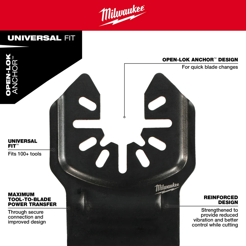 Milwaukee NITRUS CARBIDE Extreme Metal Univ Multi-Tool Blades (3 Pack) - 1-3/8" - Image 7