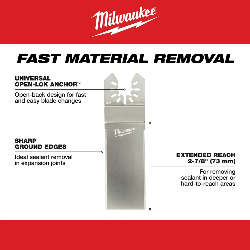 Milwaukee OPEN-LOK Wide Sealant Cutting Blades (5 Pack) - Image 4