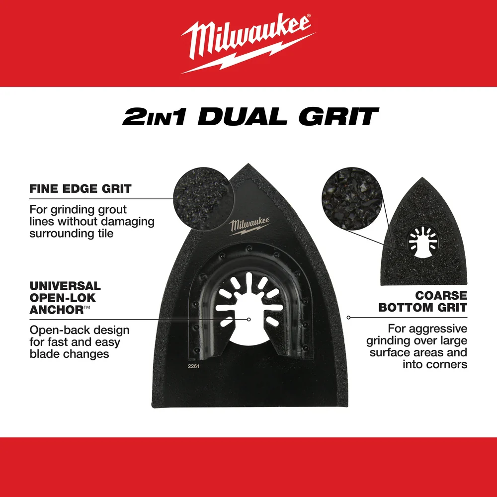 Milwaukee OPEN-LOK 2-in-1 Hybrid Carbide Grit Blade - Image 3