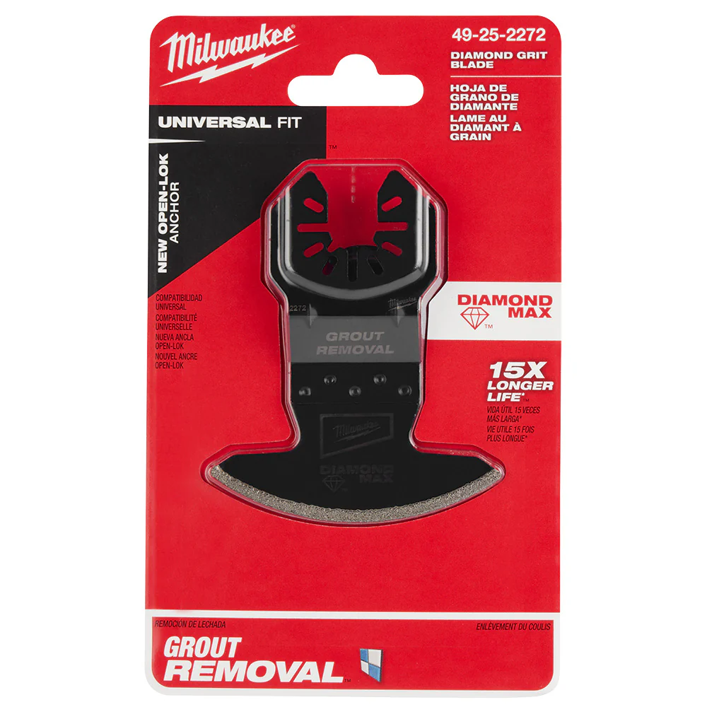 Milwaukee OPEN-LOK DIAMOND MAX Grout Removal Multi-Tool Blade - Image 7