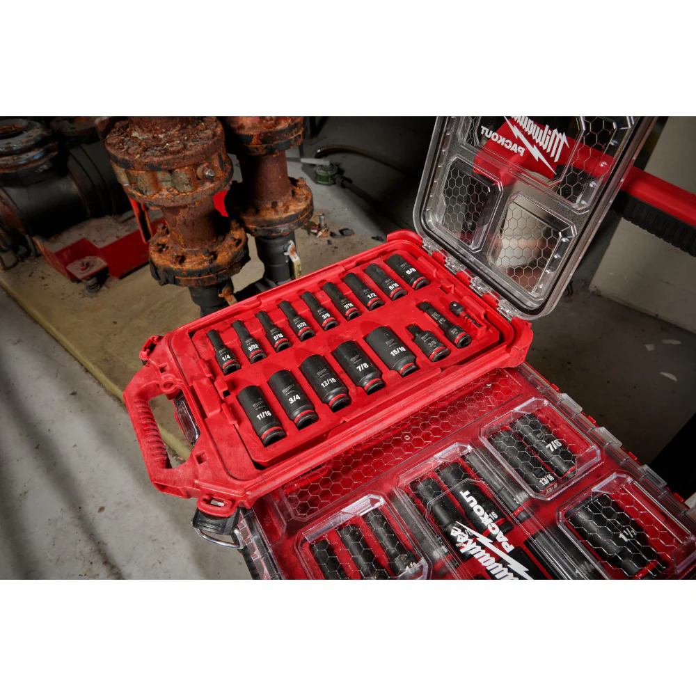 Milwaukee 17 pc. SHOCKWAVE Impact Duty 3/8" Drive SAE Socket PACKOUT Set - Image 11