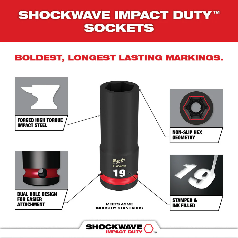 Milwaukee 16 pc. SHOCKWAVE Impact Duty 3/8" Drive METRIC Socket PACKOUT Set - Image 6