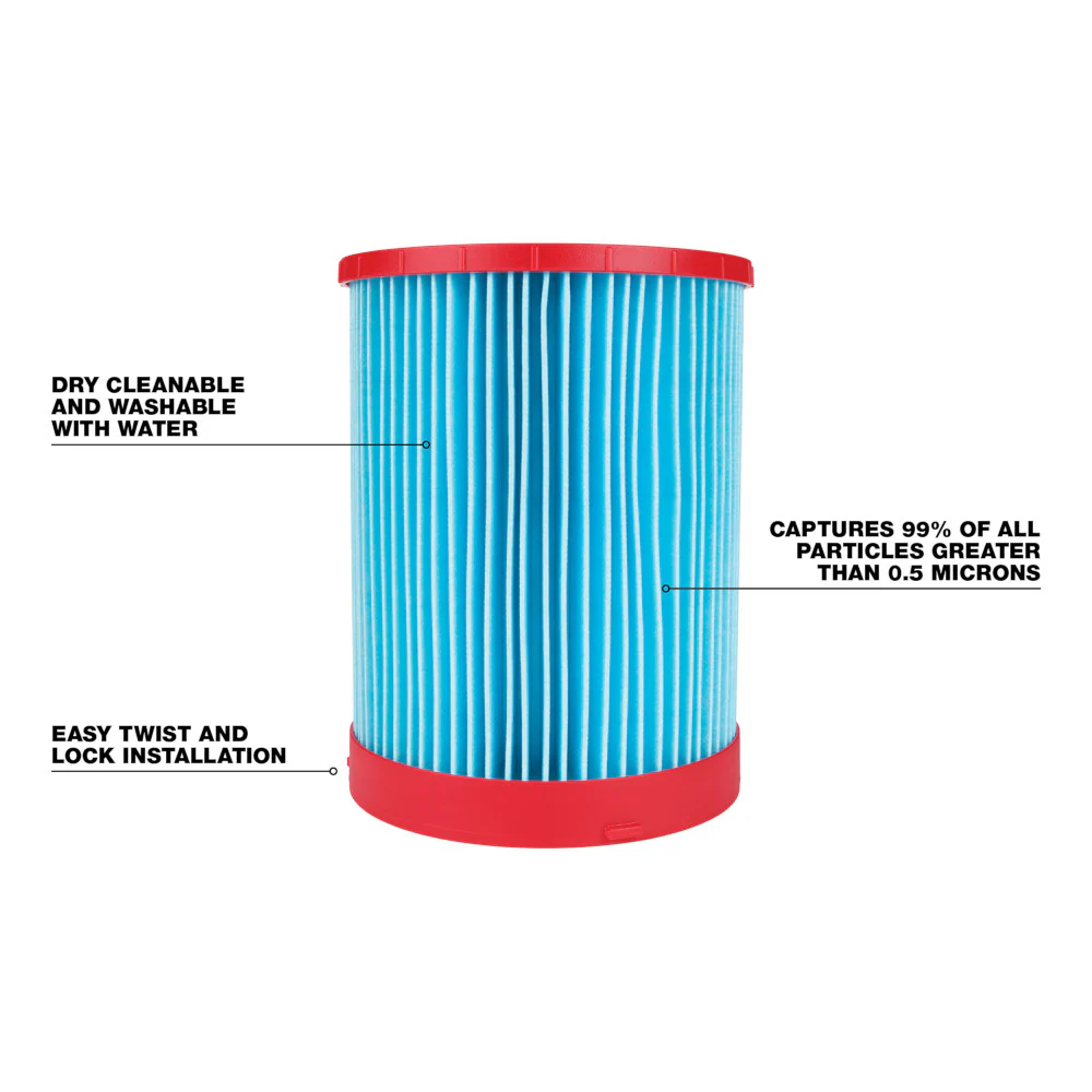Milwaukee Large Wet/Dry Vacuum High Efficiency Filter - Image 3
