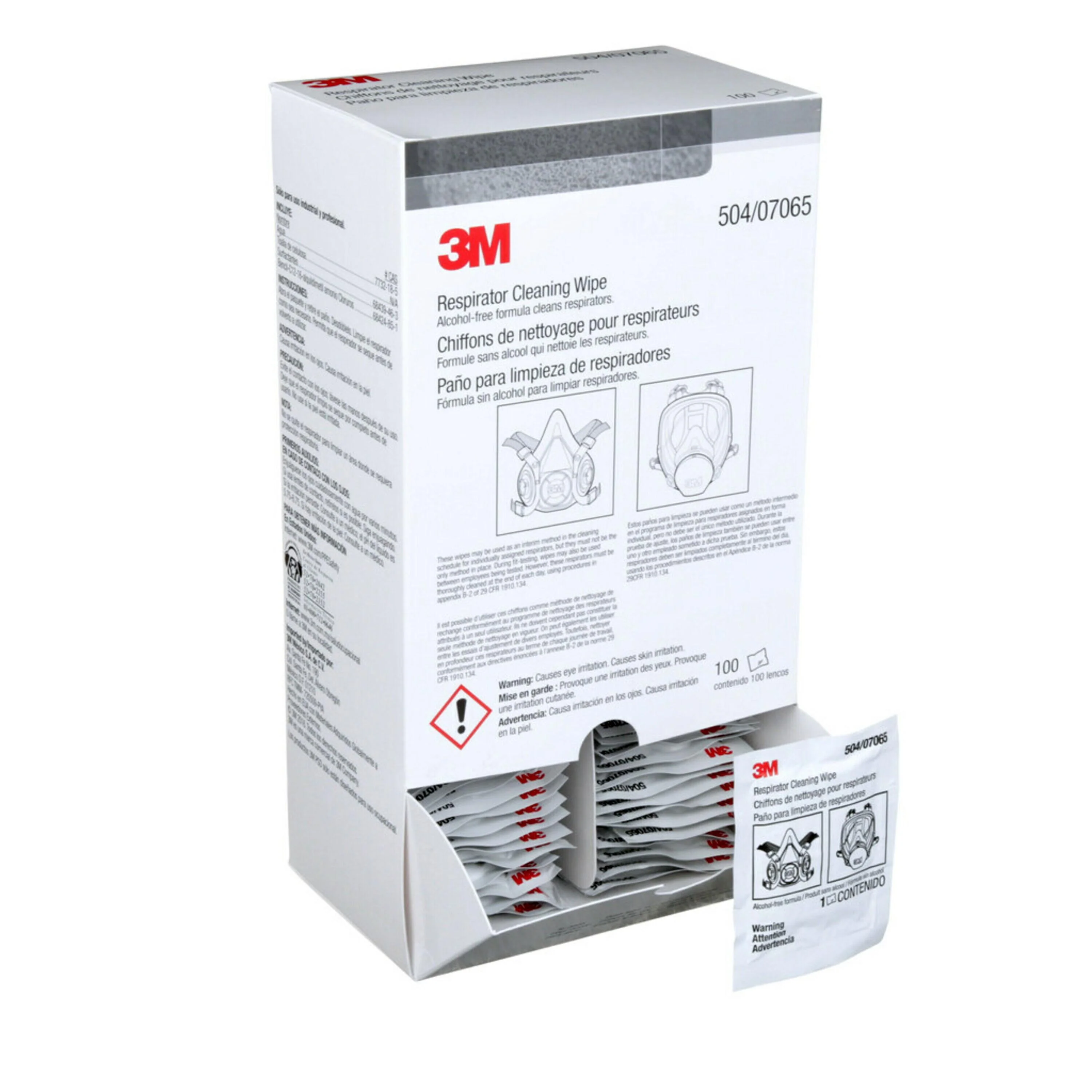 3Mâ„¢ Alcohol-Free Respirator Cleaning Wipes - Image 2