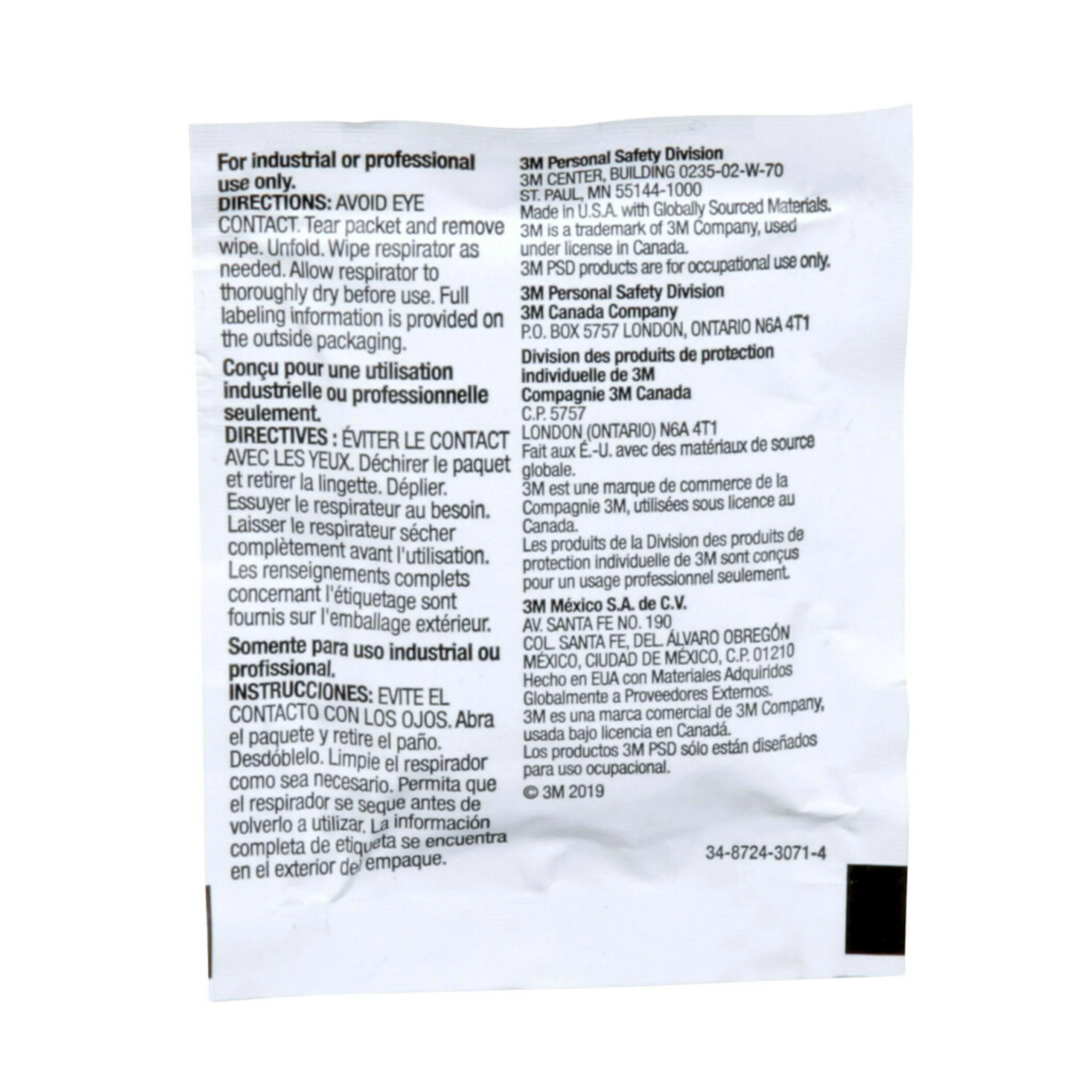3Mâ„¢ Alcohol-Free Respirator Cleaning Wipes - Image 7