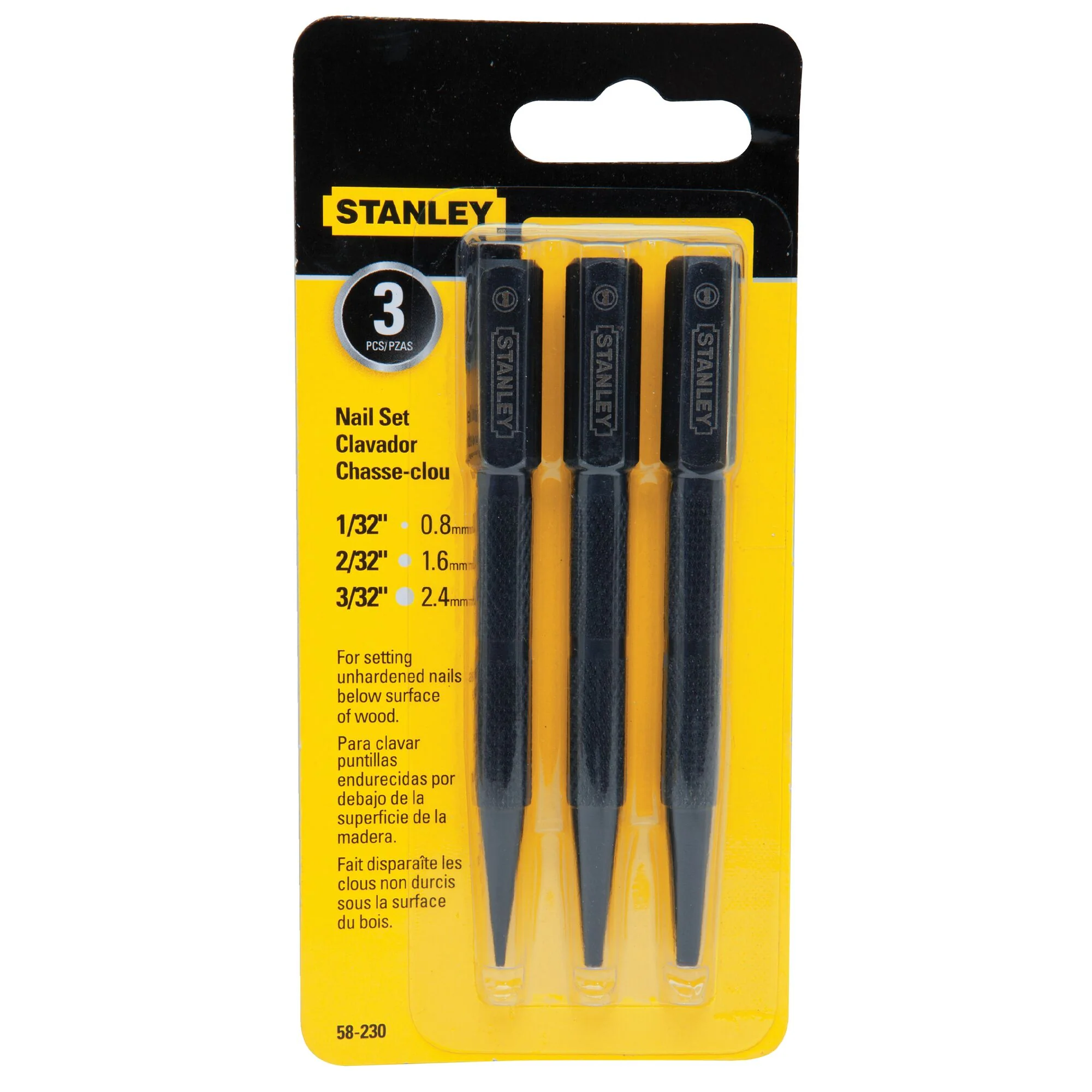Stanley 3PC Nail Punch Set - Image 3