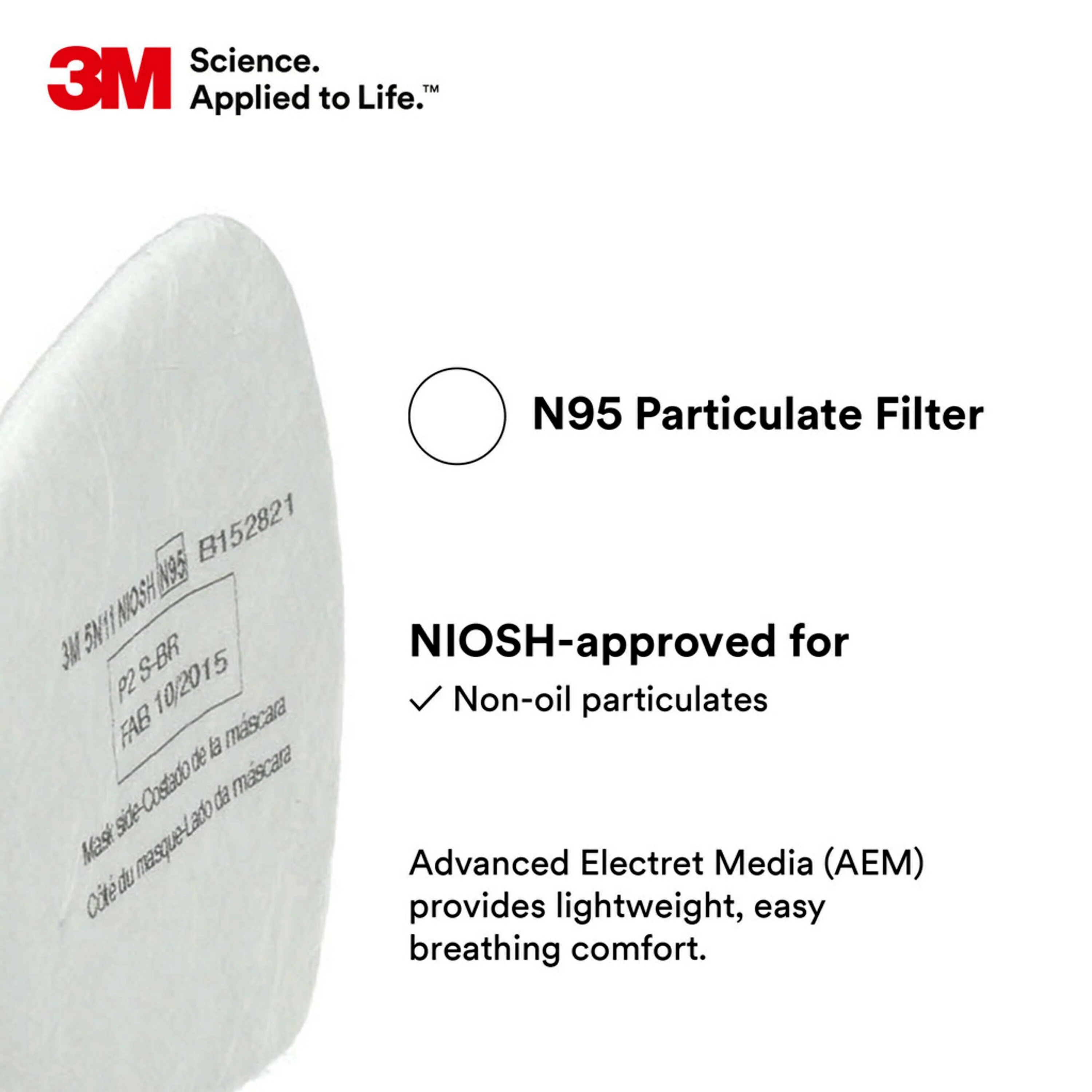 3Mâ„¢ N95 Particulate Filter For 6001 Vapour Cartridge (10 Pack) - Image 5
