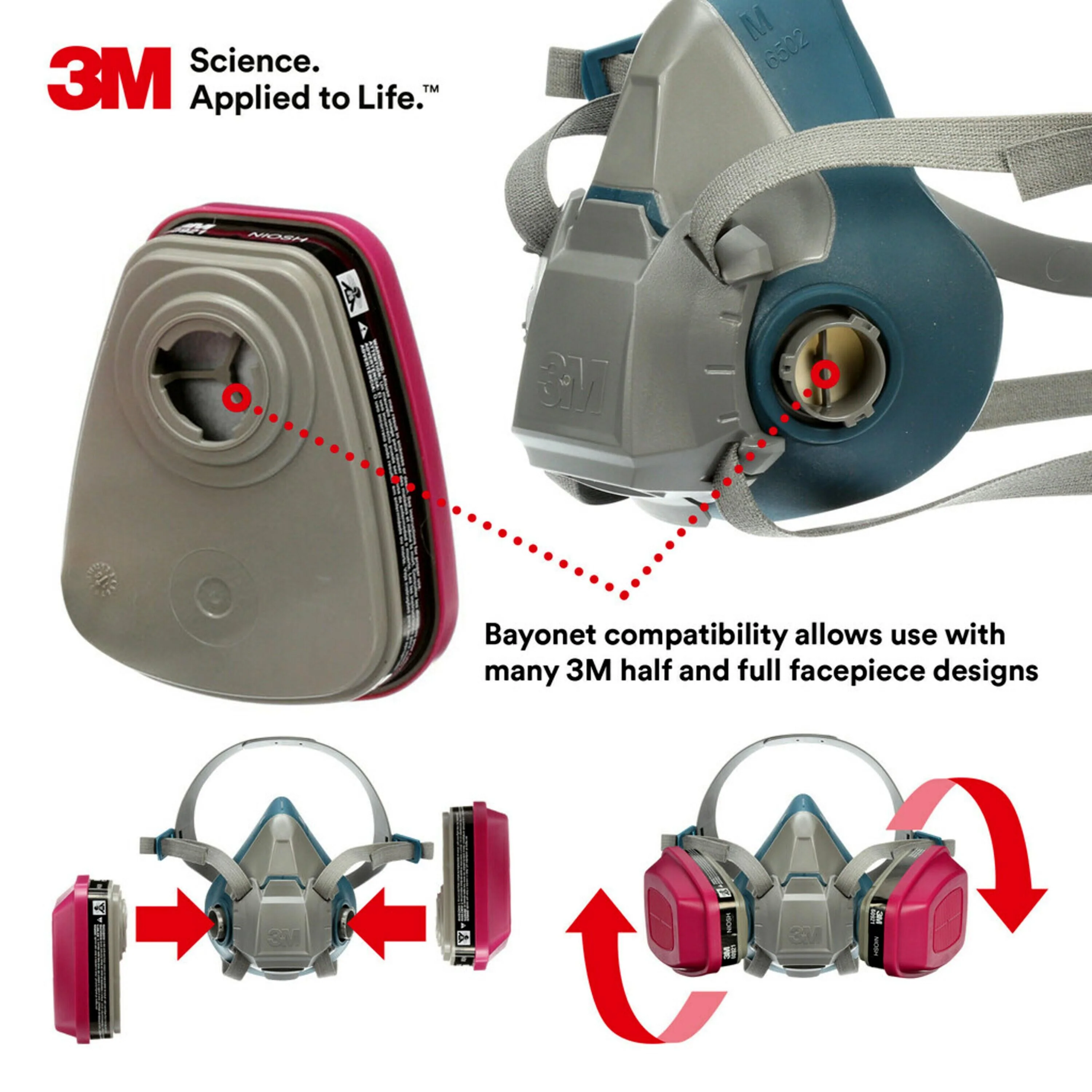 3M™ Pair Of Organic Vapour Cartridges/Filters - Image 7