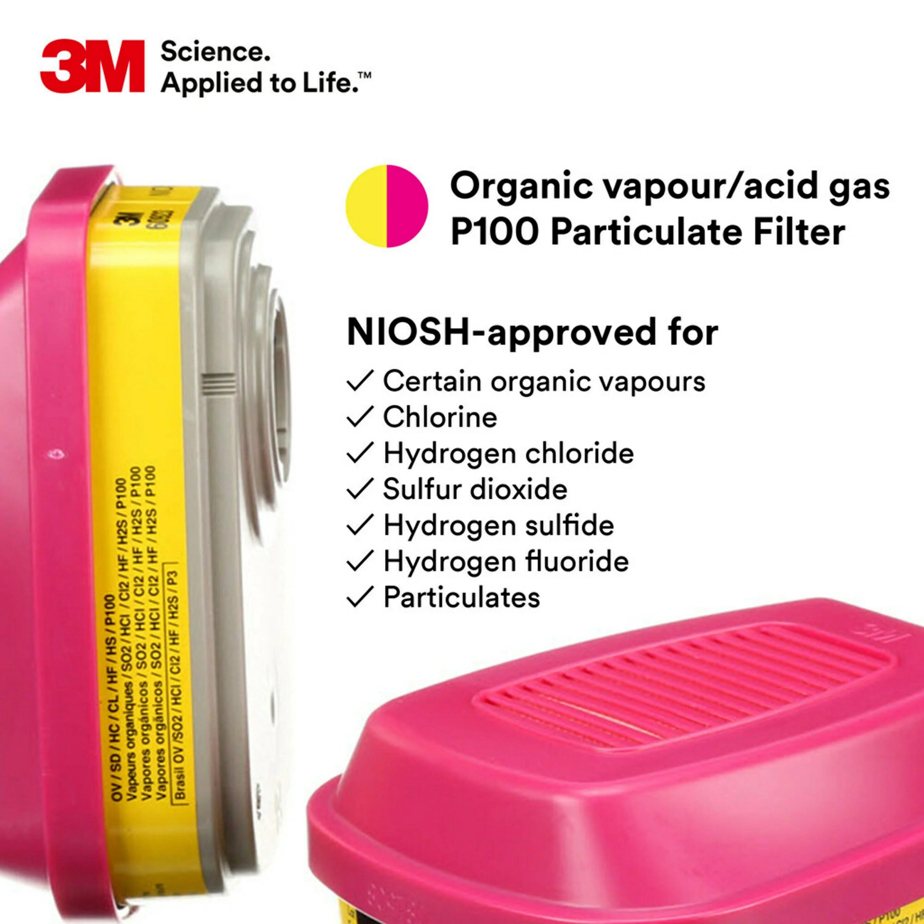 3Mâ„¢ Pair Of Organic Vapour/Acid Gas Cartridges/Filters - Image 5