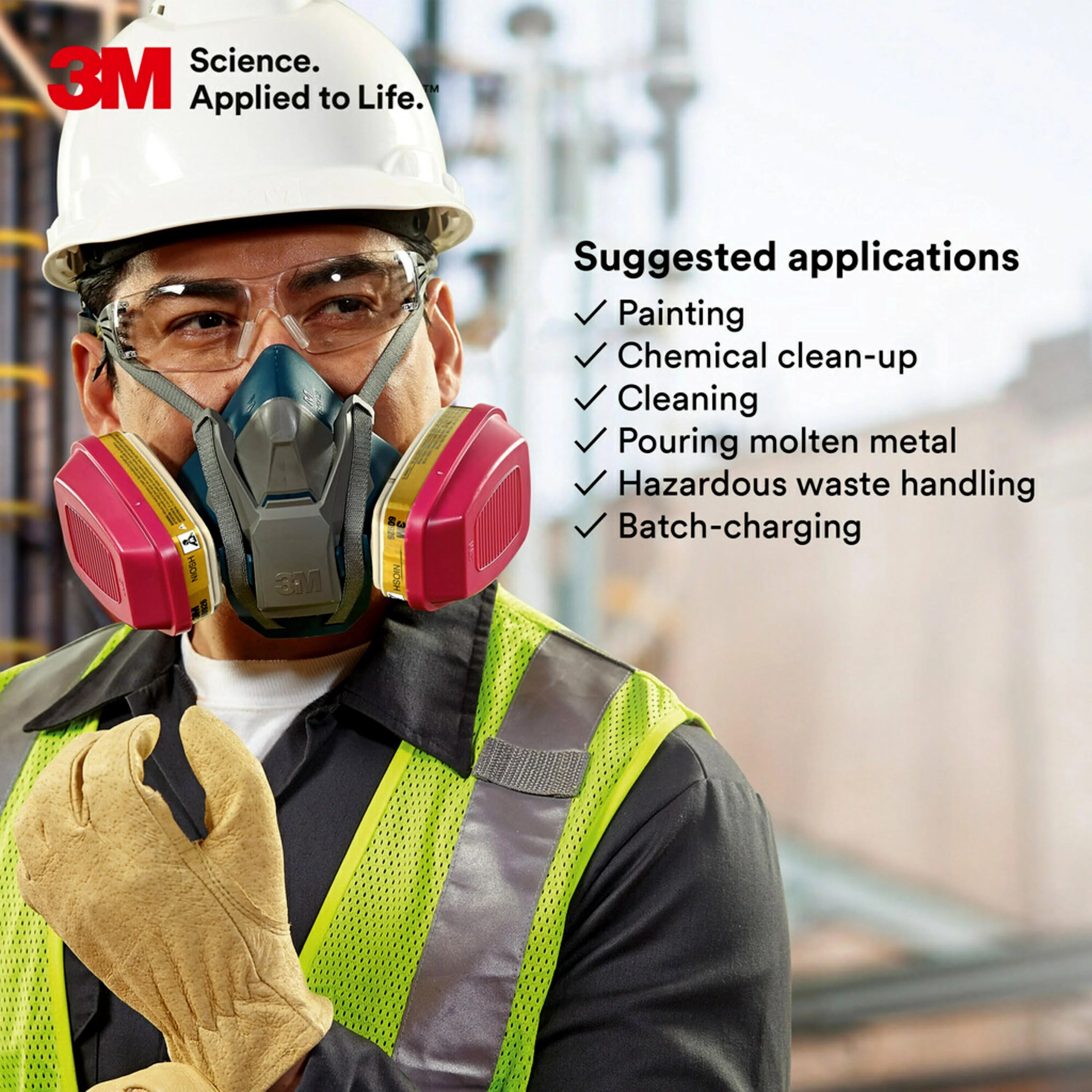 3M™ Pair Of Multi-Gas/Vapour Cartridge w/ P100 Filter - Image 8