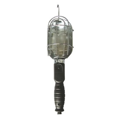 Workshop 75W Incandescent Trouble Light w/ Hook - 25ft Green Cord - Image 2